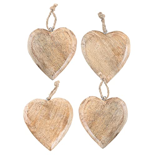 Logbuch-Verlag 4 große Herzanhänger aus Holz 11 cm Natur Herz für Valentinstag Muttertag Hochzeit Aâ€¦ – Miniatur