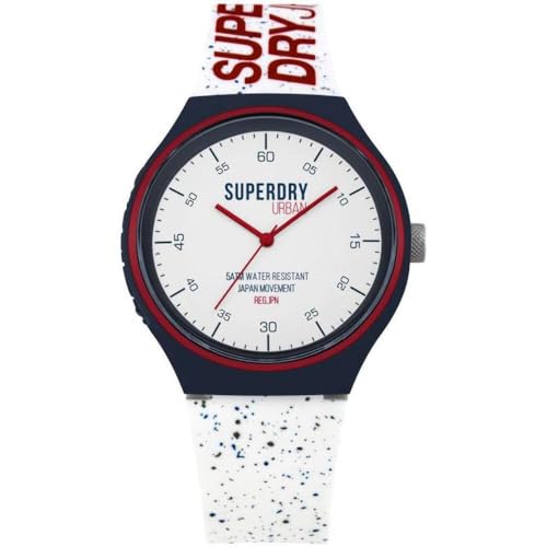 Superdry Unisex Erwachsene Armbanduhr Analog Quarz Silikon SYG227W