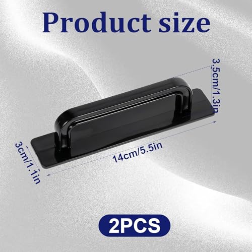 Image of Adhesive Cabinet Handles, Self-Stick Instant Cabinet Handles Alloy No Drilling Push Pull Handles Helper for Kitchen Cabinet Drawer Window Sliding Closet (Plastic Big, 4 Pcs)