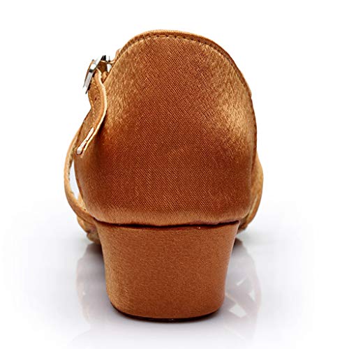 Chunky Heels Sandals Women Summer Dress Latin Satin Ballroom Tango Performance Practice Dance Shoes4