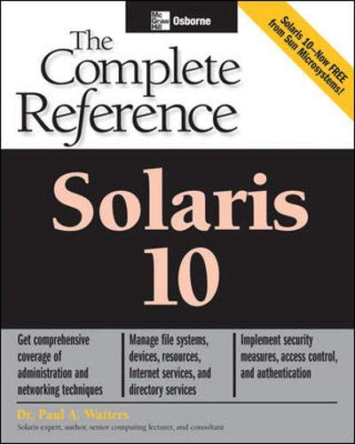 Solaris 10 The Complete Reference (Osborne Complete Reference Series) #TOP3