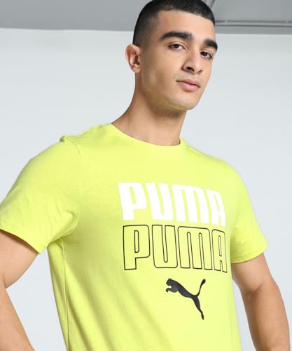 Image of Puma Men Cotton Graphic Print Classic Fit Tees