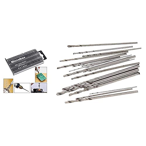 Image of Diy Crafts 10788 11146 Shank Mini Micro Drill Bit Set Twist Drill Kit Rotary Hand Tools, 0.3-1.6 Mm, Multicolor, 20 Piece