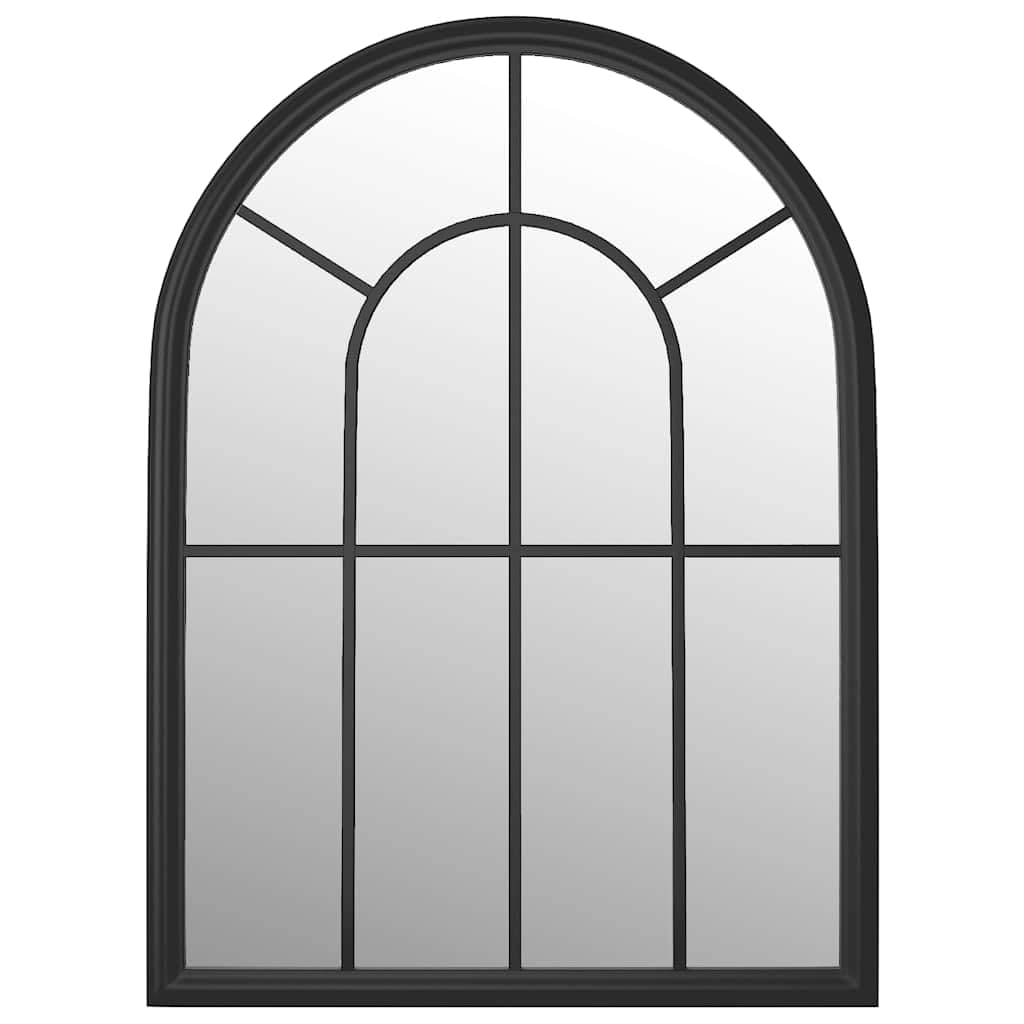 Miroir de jardin décoratif en fer effet rouille - 60 x 45 cm - Pour extérieur - Design antique - Réfléchit la lumière et rend le jardin plus grand, avec trou pré-percé