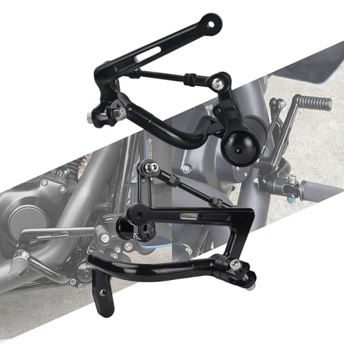 HCmotorku Mid Controls Kit Brake Shfit Lever Linkage Set Fit for Harley Touring Road King Road Gilde Stree Glide Electra Glide 2009-2025