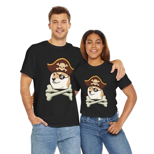 Doge Pirate Shirt – Shiba Inu Pirate Tee – Funny Internet Meme Doge Pirate Graphic T-Shirt - Image 8