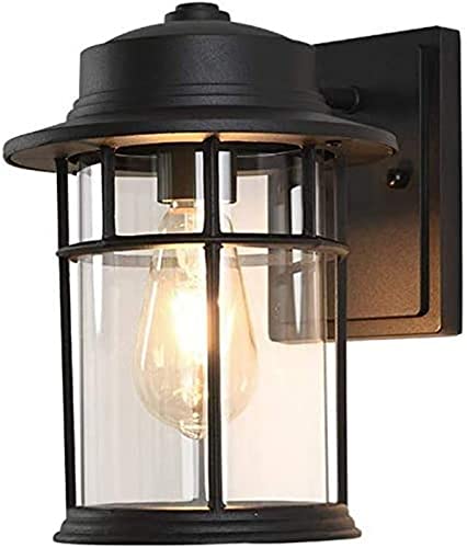 Applique murale de jardin e27 pour illuminer votre terrasse rétro noire