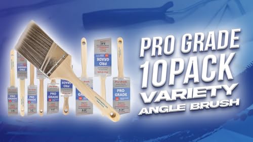 10 Pack Pro-Grade Premium Wall/Trim House Paint Brush Set Great For Professional Painter And Home Owners Painting Brushes For Cabinet Decks Fences Interior Exterior & Commercial Paintbrush. - 8