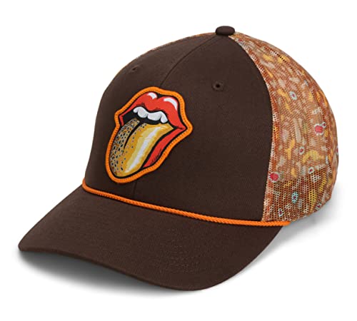 Paramount Outdoors Truta língua pesca com mosca truta marrom 6 painéis boné de corda boné de pesca c