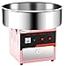 Cotton Candy Machine -Nurxiovo 21 Inch Large Electric Commercial Cotton Candy Maker Machine Stainless Steel Tabletop Candy Floss Maker with Sugar Scoop and Big Drawer Pink for Various Parties