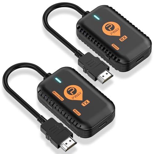 Wireless HDMI Transmitter and Receiver, Plug & Play Portable 2.4G/5G Wireless HDMI Extender Kit for Streaming Video and Audio to Monitor from Laptop/PC/TV Box/Projector - 98FT/30M