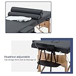 BestMassage Massage Bed Portable Massage Table 28 inche Wide Lash Bed Heigh Adjustable 2 Folding Spa Table with Towel Hanger Oil Pouch Half Bolster Round Bolster Non-Woven Bag - Image 4