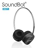 SoundBot® SB271 Stereo Bluetooth 4.1 (Latest Version) Wireless Headphone for Music Streaming & Hands-Free Calling w/ 12Hrs Talk Time, 250Hrs Standby Time, Built-in Mic, Noise Reduction Ear-cup (BLACK)