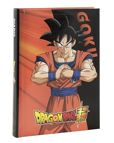 DRAGON BALL SUPER - Diario Scuola 2024-2025 Ufficiale Dragon Ball, Diario 12 Mesi Ideale per la Scuola Elementare, Copertina Imbottita e 320 Pagine Interne Stampate a Colori, 13 x 17,8 cm