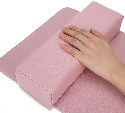 FAMKIT Nail Art Hand Pillow, Nail Pillow and Mat, Beauty Salon Soft Pillow Arm Rest Holder Cushion Mat Set Manicure Tool