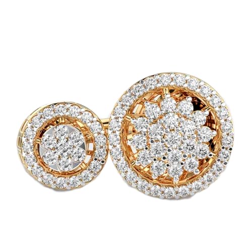 Bague cocktail argent 925 moissanite plaqué or femme