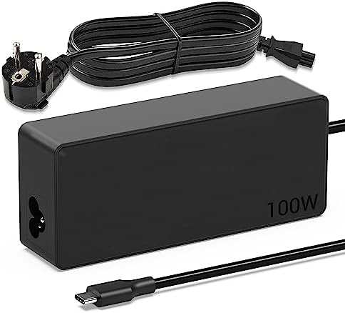 100W USB C Netzteil Laptop Ladegerät Kompatibel für MacBook Lenovo Thinkpad Dell Latitude HP Chromebook Asus Acer Huawei Xiaomi Air Samsung Notebook Ladekabel 100 Watt Type C Power