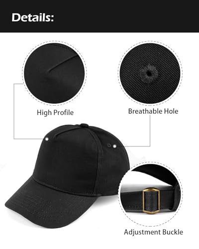 Image of Zylioo Oversize Baseball Cap XXL Big Head Hats for Men Large Dad Hats High Crown Structured Cap Adjustable 22 inch-25.5 inch