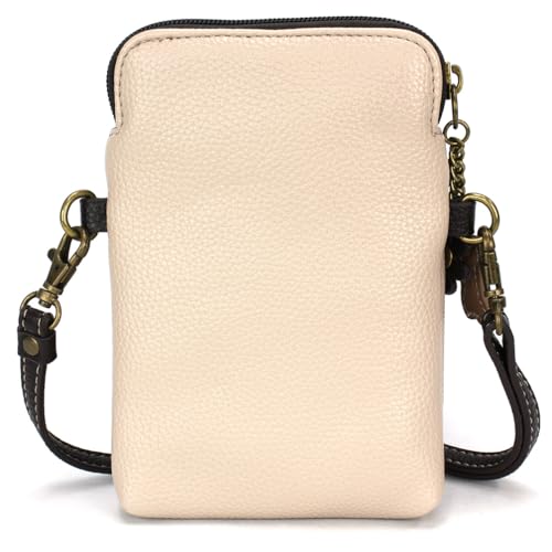 Image of CHALA Dog Collection Cell Phone Crossbody Purse-Women PU Leather /Canvas Multicolor Handbag with Adjustable Strap