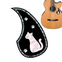 Pickguard Per Chitarra Acustica - Adesivo Antigraffio A Forma Di Goccia O Uccello, Dimensioni 6.89x3.74 O 6.69x4.53 Pollici, Leggero, Stile Vintage, Colori Bianco, Verde, Giallo - 8