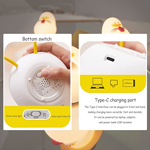 Lámpara de noche infantil de silicona multicolor USB portátil miniatura 4