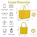 Mangoxel Rubber Beach Bag, Large Waterproof Travel Tote bag for Women Outdoor Beach Tote Washable Big Size Bag Open Handbag for Daily (peach, Medium)