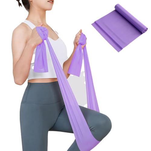 Resistance Bands Long Non-Latex Stretch Bands for Exercise Pilates Flexbands Strength Training Purple