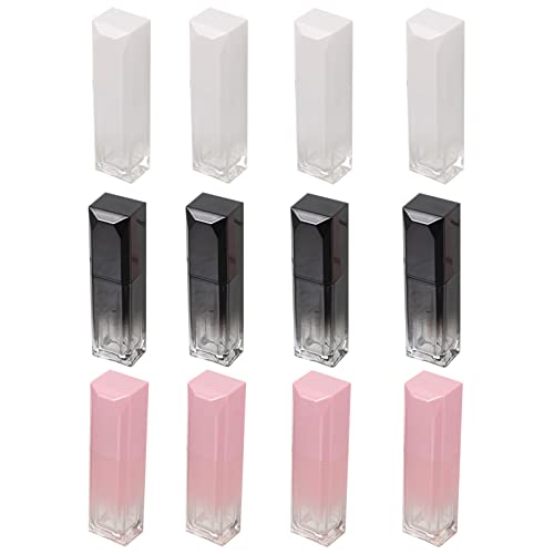 Beaupretty 12pcs Gradient Lip Gloss Tubes Empty Lip Oil Bottles Applicator and Gloss Lightweight Containers for Stylish Storage for All Cosmetic Creations