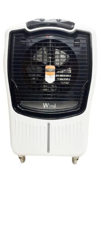Image of Wind air Cooler 100L Desert Air Cooler with Honeycomb Pads, Inverter Compatible, Castor Wheels with High Air Delivery (Black & White)