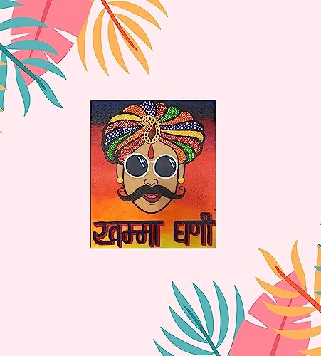 Image of Rajasthani India Souvenir Wooden Fridge Magnet for Kitchen and Office Decoration