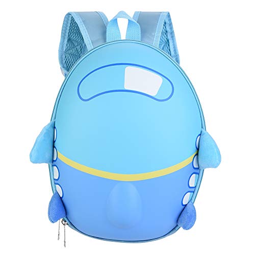YOUTHINK Nette Eierschale Flugzeug Muster Komfortable Rucksack Schultasche für Baby Kid Kind Beste Vorschulgeschenk(Blau)