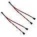 ZEXMTE PWM Fan Splitter Cable 4 Pin Y Splitter 1 to 2 Converter Computer PC Fan Power Extension Cable,Red Sleeved,2 Pack