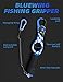 BLUEWING 10 Inch Fishing Gripper 1pc Aluminum Alloy Fish Lip Catcher Grabber with Coiled Lanyard