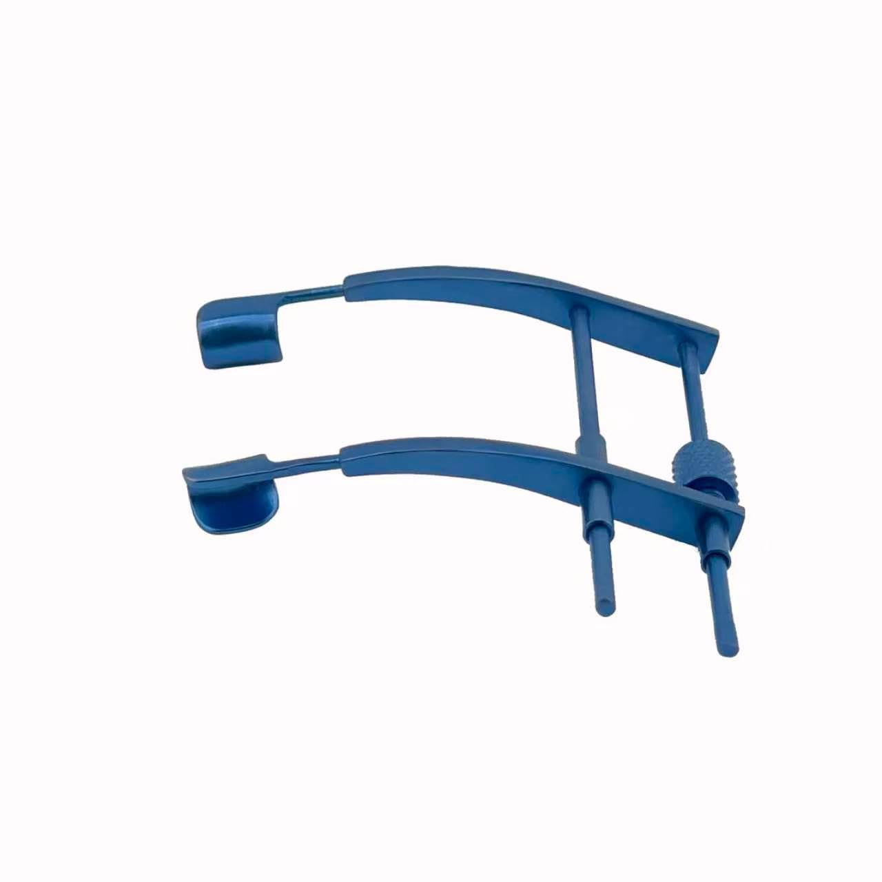 FRIMEN Titanium Cook Eye Speculum with Adjustable Opening Available in Solid and Closed Blades Ophthalmic Instrument for Eye Surgery (46mm Long with 6mm Solid Blade)