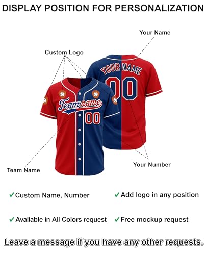 Camiseta personalizada de béisbol con nombre y número impreso para hombres, mujeres y jóvenes miniatura 3