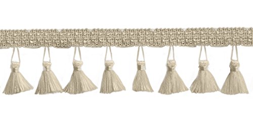 DÃ‰COPRO 10 Yard Value Pack of 2.5 Inch Tassel Fringe Trim, Style# ETF Color: Off White - A3 (30 Ft / 9.1 Meters)
