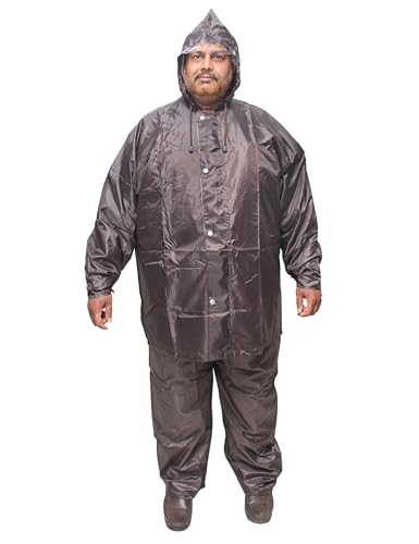 Image of Goodluck 100% waterproof Raincoat Big Size /Rainsuit /Rainwear for mens, sturdy, reusable, suited for plus size