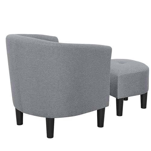 Sillón con Ottoman Gris y Tapizado en Poliéster miniatura 4