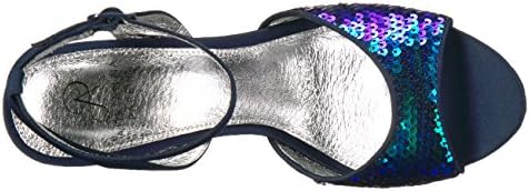 Adrianna Papell Women's Astrid Heeled Sandal, Peacock Sequins, 5.5 Medium US | Image 4