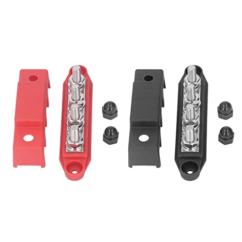 Barre Omnibus 48V pour Véhicules et Bateaux : Module de Distribution Énergie Rouge Noir 2Pcs