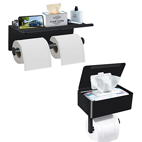 Bjiotun Toilet Paper Holder With Shelf - Sus304 Stainless Steel Toilet Paper Storage & Toilet Paper Roll Holder Wall Mount For Bathroom Storage #TOP9