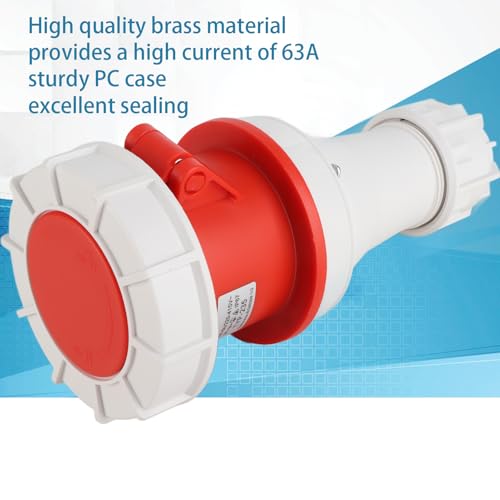 Conector Industrial 5 Pines 63A IP67 Rojo miniatura 2