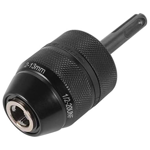 Keyless Drill Chuck Adapter, 2-13mm 1/2-20UNF Mount Heavy Duty Professional Converter Tool with SDS Plus Shank Adaptor Cover