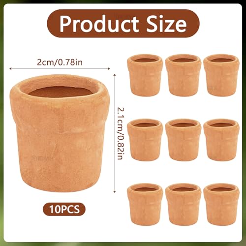 Mini pots de fleurs en terre cuite pour d&eacute;coration de table - 3