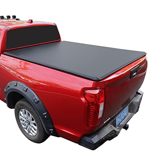 Dithoko Soft Roll-Up Truck Bed Tonneau Cover Compatible with 1999-2016 Ford F-250/F-350 Super Duty, Not Compatible with Ford Track System, Fits for 6.5 Ft Fleetside Bed Only, Black