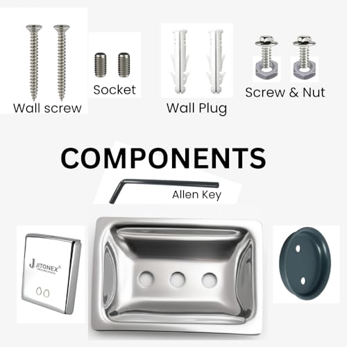 Image of Premium Soap Dish | Heavy-Duty Stainless Steel | Rust-Proof, Wall Mounted Bathroom Soap Holder | Long-Lasting, Elegant & High-Durability Soap Stand Triple Premium