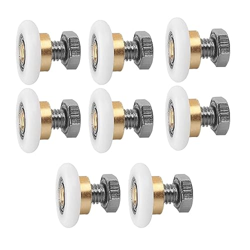 8 PCS Schiebetür-Rollen, Riemenscheiben Läufer, 20MM Ersatzteile Duschkabinen Duschtür, Duschkabine Schiebetür Rollen, für Duschkabinentür Mit Schraube（20MM）