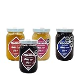ORIGENES MILENARIOS Kit: Mermelada de Mango 284 gr, Mermelada de Jamaica 284 gr, Mermelada de Guayaba 284 gr, Cocoa Untable...