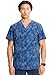 Infinity Men Scrubs Top V-Neck CK920, L, Distressed Geo