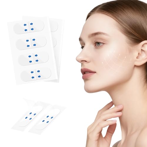 MERIDESSA 120 pieces Invisible Face Lift Tape - Instant Firming & Contouring for Jawline, Anti-Wrinkle, Ultra-Thin & Waterproof, Hypoallergenic Face Tape for Cheeks and Neck